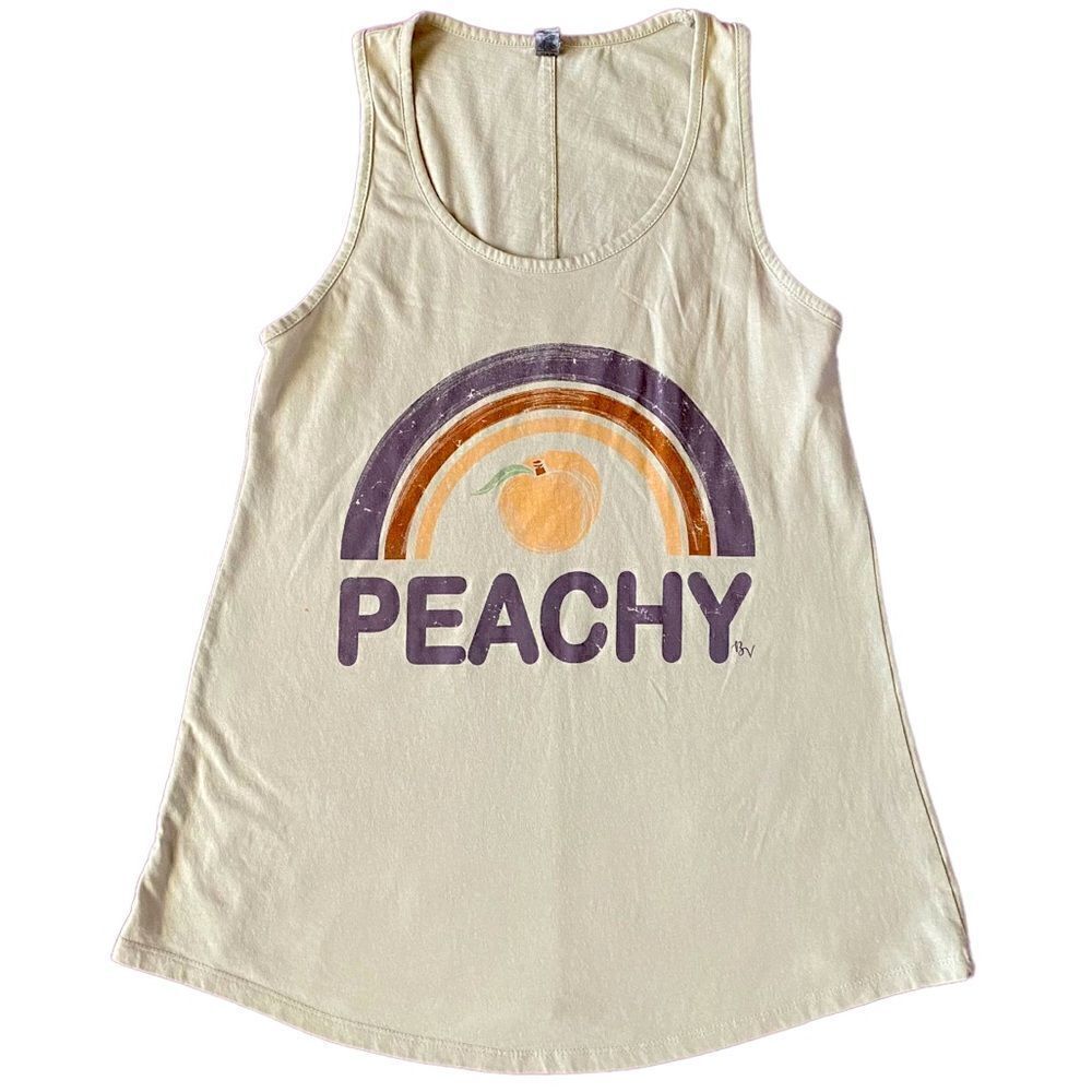 Delta Tan Peachy Rainbow Tank Top Size Small